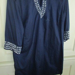Lilly Pulitzer Navy Tunic Top size M